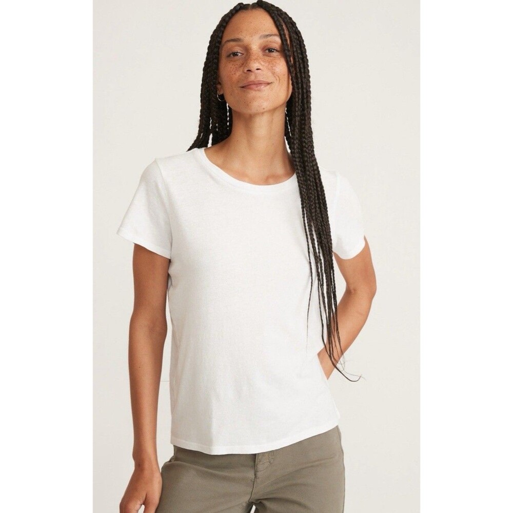 Marine Layer White Short Sleeve T-shirt Women's Sz Med
